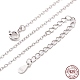 Anti-Tarnish Rhodium Plated 925 Sterling Silver Flat Cable Chain Necklace(X-NJEW-A011-01A-P)-1