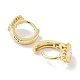 Real 18K Gold Plated Brass Enamel Evil Eye Hoop Earrings for Women(EJEW-L269-130G)-3