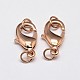Rack Plating and Vacuum Plating Brass Lobster Claw Clasps for Jewelry Necklace Bracelet Making(KK-I599-12mm-RG-RS)-1
