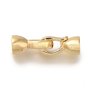 Brass Fold Over Clasp, Real 18K Gold Plated, 20mm(KK-H480-14G)