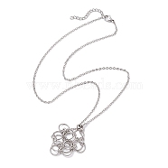 304 Stainless Steel Cable Chain Necklaces, Pendant Necklaces, Stainless Steel Color, 19.88 inch(50.5cm)(NJEW-JN04712-02)