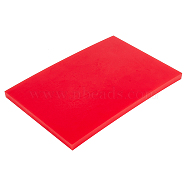 Plastic Subplate, Leathercraft Toolds, Rectangle, Red, 15x10x0.75cm(FIND-WH0053-78A)