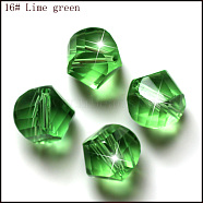 Imitation Austrian Crystal Beads, Grade AAA, Faceted, Polygon, Light Green, 6mm, Hole: 0.7~0.9mm(SWAR-F085-6mm-16)
