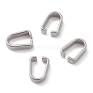 304 Stainless Steel Quick Link Connectors, Stainless Steel Color, 11x8x3mm, Inner Diameter: 9x7mm(STAS-G243-06P)