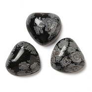 Natural Snowflake Obsidian Cabochons, Heart, 15x15x6mm(G-F776-02A-05)