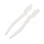 Opaque Acrylic Hair Sticks, Floral White, 180x21x5mm(OHAR-C011-03B)