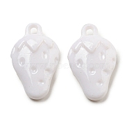 Opaque Acrylic Pendants, Strawberry, 25x15.5x6mm, Hole: 2mm, about 475pcs/500g(SACR-L007-049D)