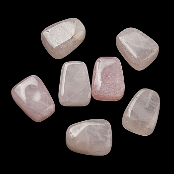 Natural Rose Quartz Beads, Half Drilled, Trapezoid, 19.5~20x14.5~15x9~10.5mm, Hole: 1.4~1.5mm