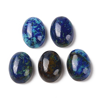 Natural Azurite Cabochons, Oval, 14.5x10.5x5.5mm