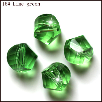Imitation Austrian Crystal Beads, Grade AAA, Faceted, Polygon, Light Green, 6mm, Hole: 0.7~0.9mm