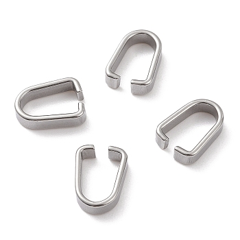 304 Stainless Steel Quick Link Connectors, Stainless Steel Color, 11x8x3mm, Inner Diameter: 9x7mm