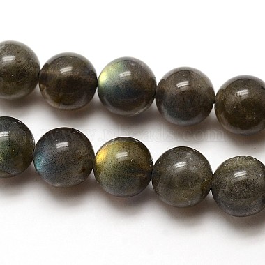 Pierre naturelle perles rondes de labradorite brins(G-E251-33-12mm)-2