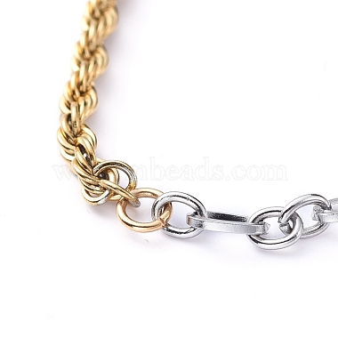 304 Stainless Steel Chain Bracelets(BJEW-JB05238)-2