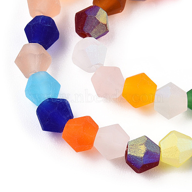 Imitate Austrian Crystal Bicone Frosted Glass Beads Strands(GLAA-F029-TM4mm-A29)-3