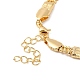 Rack Plating Brass Rectangle Link Chain Necklace with Ball Chains for Women(NJEW-F311-01G)-3