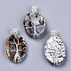 Natural Fire Agate Wire Wrapped Big Pendants(G-N326-70)-1
