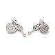 Brass Micro Pave Clear Cubic Zirconia Charms(KK-E068-VB177)-1