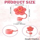 11Pcs 11 Colors Flower Silicone Straw Cap(SIL-CJ0002-80)-8