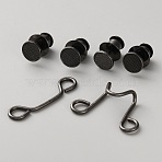 Brass Adjustable Jean Chain Clip, Waist Tightener, Sewing Fasteners for Garment Accessories, Gunmetal, 13x9.5mm(FIND-WH20008-58)