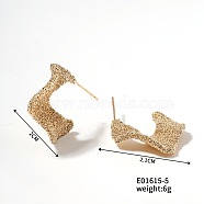 Geometric C-shaped Earrings, Stylish and Versatile, European and American Fashion, Golden, 21x20mm(FE7796-5)