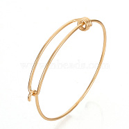 Adjustable 304 Stainless Steel Expandable Bangle Making, Golden, 2-3/8 inchx2-1/8 inch(59x55mm)(STAS-S079-03B)