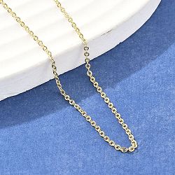 Brass Cable Chains Necklace for Women, Cadmium Free & Lead Free, Real 18K Gold Plated, 17.44 inch(44.3cm)(NJEW-P265-08G)