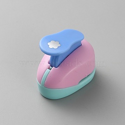 Mini ABS Plastic & Alloy Craft Punch for Scrapbooking & Paper Crafts, Paper Shapers, Random Color, Flower, 51x31x44mm(DIY-WH0060-70A-01)