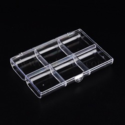 Plastic Bead Storage Containers, Clear, 18.1x12.2x2.5cm(C057Y)