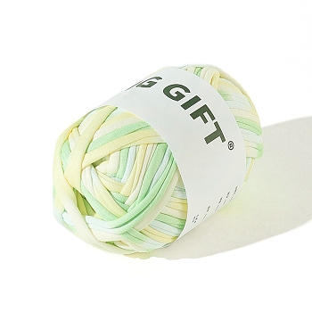 Polyester Cloth Yarn, For Hand Knitting Thick Thread, Crochet Cloth Yarn, Colorful, 5mm, about 32.81 Yards(30m)/Skein