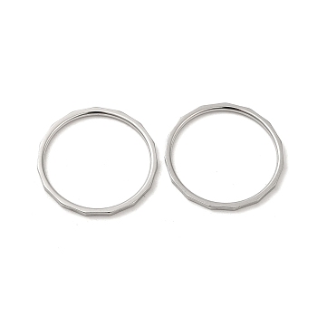 304 Stainless Steel Finger Rings, Stainless Steel Color, US Size 7(17.3mm)