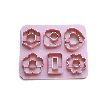 ABS Plastic Plasticine Tools, Clay Dough Cutters, Moulds, Modelling Tools, Modeling Clay Toys for Children, Hexagon/Heart, Flower, 12x10cm