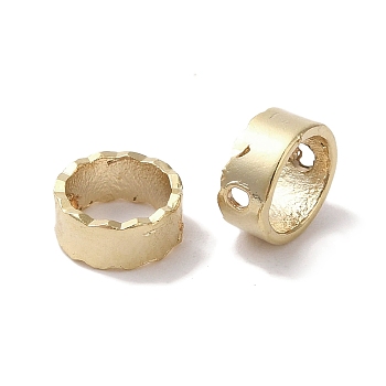 Brass Bead Frame, Lead Free & Cadmium Free, Ring, Real 24K Gold Plated, 6x2.5mm, Hole: 0.9mm