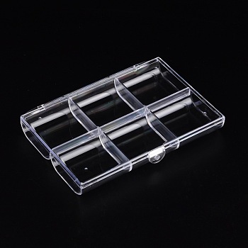 Plastic Bead Storage Containers, Clear, 18.1x12.2x2.5cm