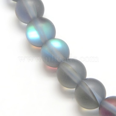Synthetische Mondstein Perlen Stränge(G-F142-8mm-02)-3