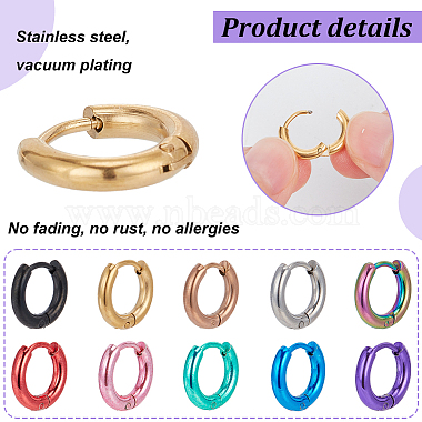 20Pcs 10 Colors 304 Stainless Steel Huggie Hoop Earrings for Women(EJEW-AN0003-84)-3