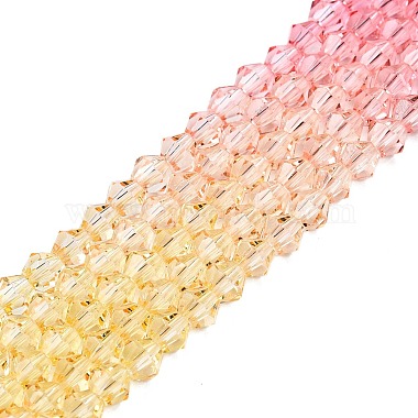 brins de perles de verre peintes à cuisson en dégradé de couleurs(DGLA-A039-T4mm-A02)-4