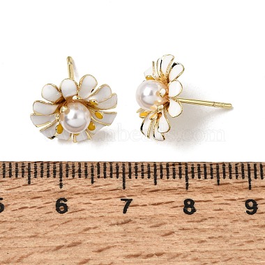 Brass Enamel Stud Earrings(KK-CBA8324-27G-04)-5
