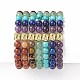 7Pcs 7 Style Natural & Synthetic Mixed Gemstone Stretch Bracelets Set with Alloy Buddha Head Beaded(BJEW-JB08783)-4