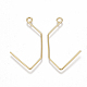 Brass Earring Hooks(KK-T038-421G)-1