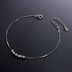 bracelet de cheville en argent sterling plaqué rhodium simple et élégant shegrace 925(JA54A)-3