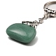 Natural & Synthetic Mixed Stone Bag Pendant Keychain(G-Z033-16P)-3