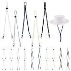 25Pcs 5 Colors Polyester Hat Flexible Removable Chin Cord, Windproof Strap Clip, Adjustable Cord Fastener, Mixed Color, 360~640mm, 5pcs/color(FIND-ME0003-25)