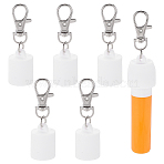 Plastic Lip Gloss Cap Pendant Decorations, with Alloy Swivel Clasps, White, 68mm(AJEW-WH0609-280P)