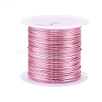Copper Craft Wire Copper Beading Wire, Long-Lasting Plated, Pink, 24 Gauge, 0.5mm, about 75.45 Feet(23m)/roll(CWIR-F001-P-0.5mm)