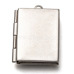 Non-Tarnish 316 Stainless Steel Locket Pendants, Photo Frame Charms for Necklaces, Rectangle, Stainless Steel Color, 26x19x5mm, Hole: 1.8mm, Inner Diameter: 15x10mm(X-STAS-P267-01P)