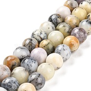 Natural African Opal Beads Strands, Round, 9.8~10.8mm, Hole: 0.8~1mm, about 37~40pcs/strand, 15.08~40''(38.3~40cm)(G-B048-B03-03)