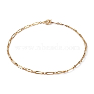 304 Stainless Steel Figaro Chain Necklaces, with Toggle Clasps, Golden, 18.11 inch(46cm)(NJEW-JN03264)