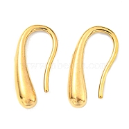 304 Stainless Steel Dangle Earrings, Teardrop, Real 18K Gold Plated, 16x7.5x3.5mm(STAS-G310-03G)