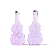 Violin Shape Dummy Wine Bottle Resin Cabochon, Lilac, 36.5x17x8mm(RESI-E025-01A)