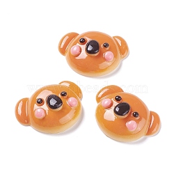 Resin Decoden Cabochons, Koala Bread, Dark Orange, 24.5x35x13.5mm(RESI-K013-09)